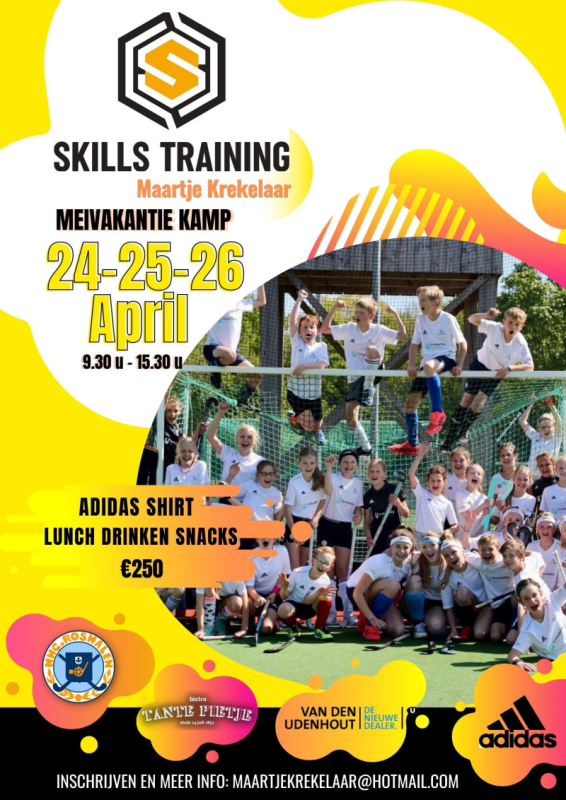 Skills training Hockeykamp Maartje Krekelaar 24 t/m 26 april Nieuws afbeelding