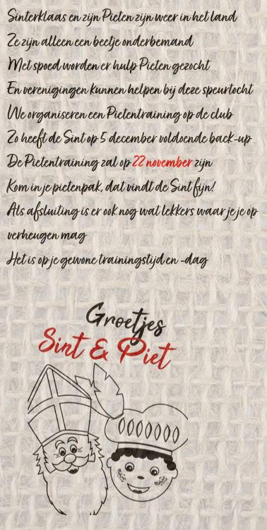 Pietentraining Nieuws afbeelding